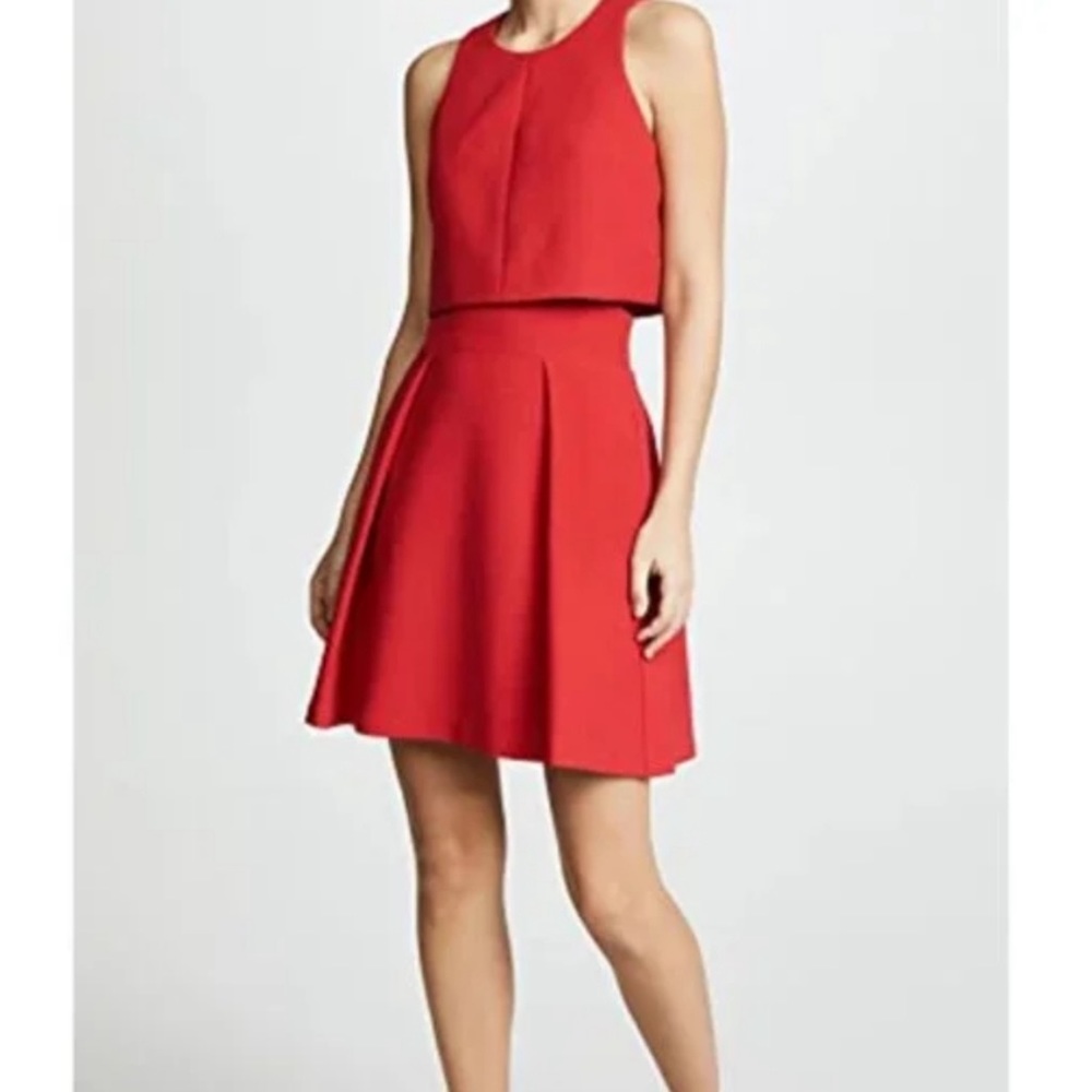 Black Halo Sannibel Red Two Piece Mini Dress